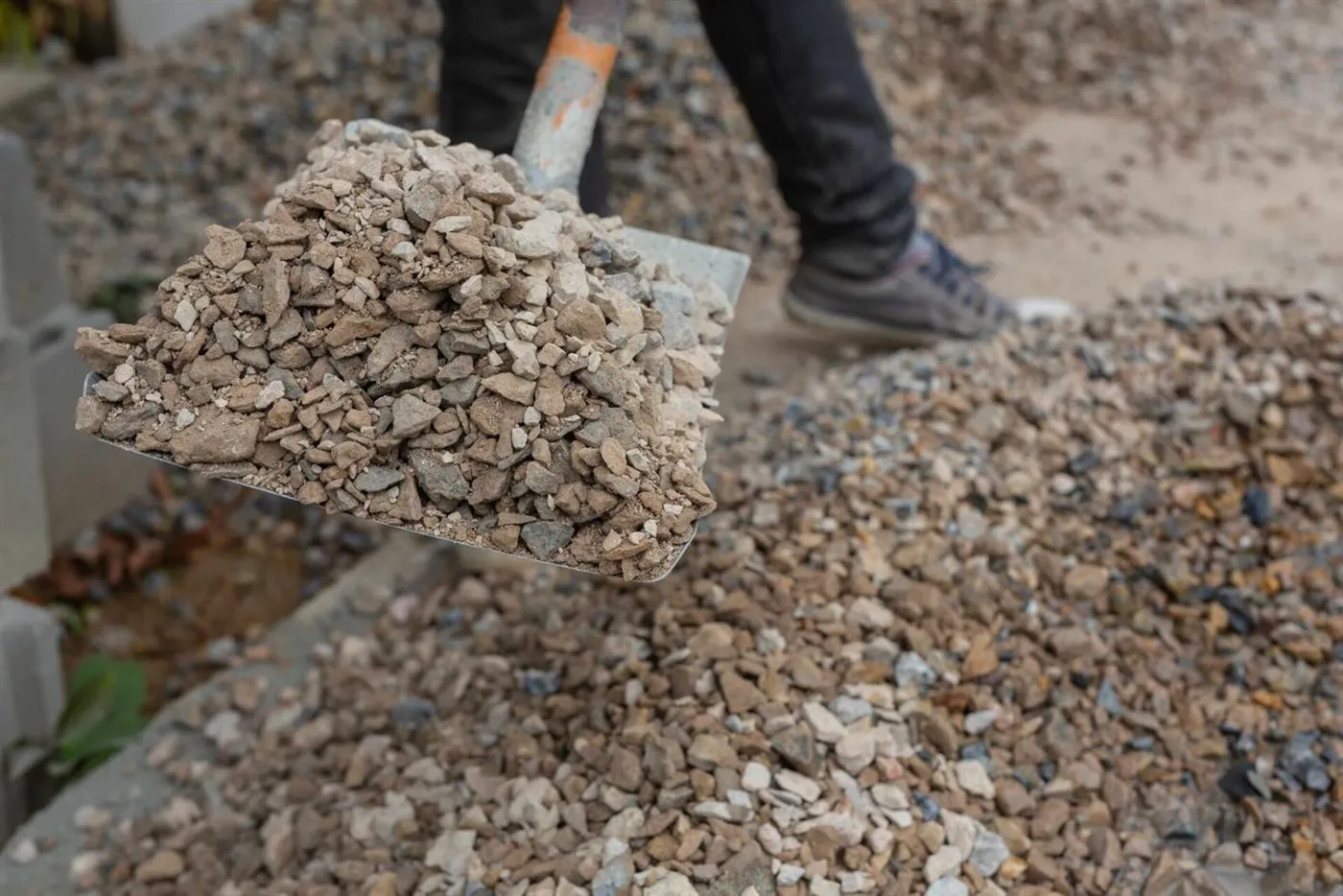 Concrete site being prepared for a pour